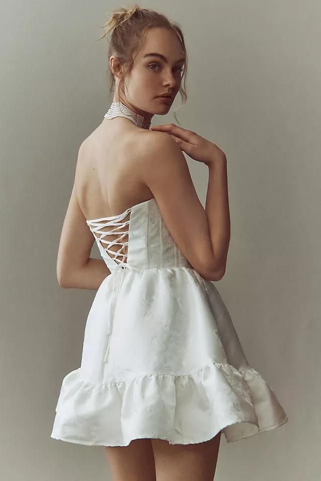 V. Chapman Ginny Strapless Corset Lace Mini Dress Product Image