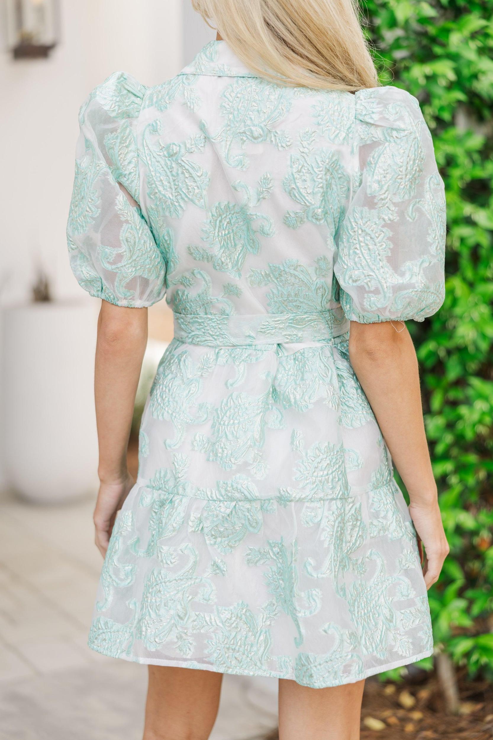 Like Your Style Mint Green Floral Dress Female Product Image