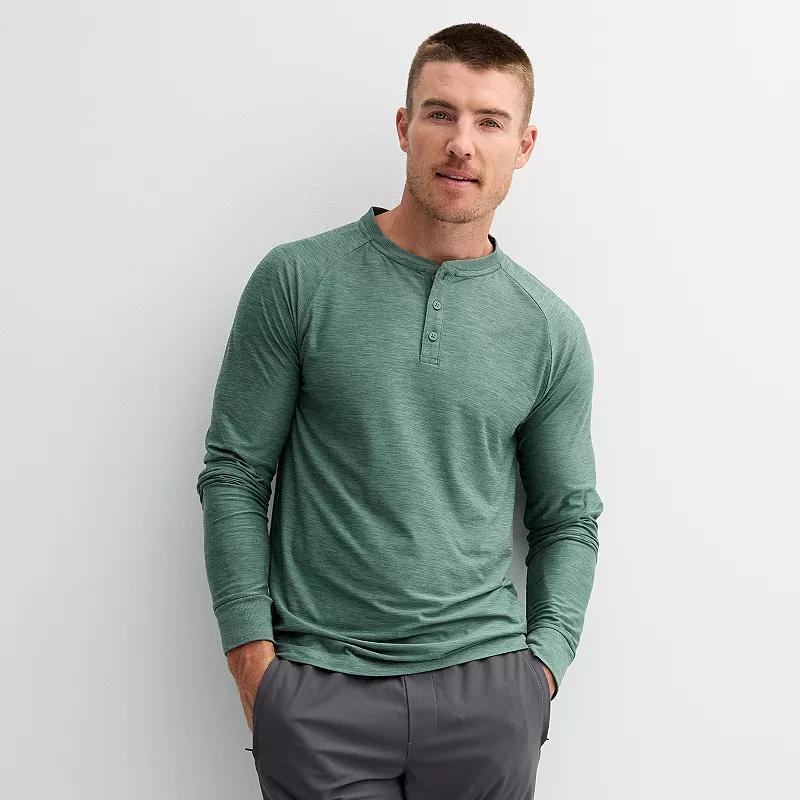 Men's FLX Long Sleeve Luxury Soft Wander Henley, Size: XXL, Magma Product Image