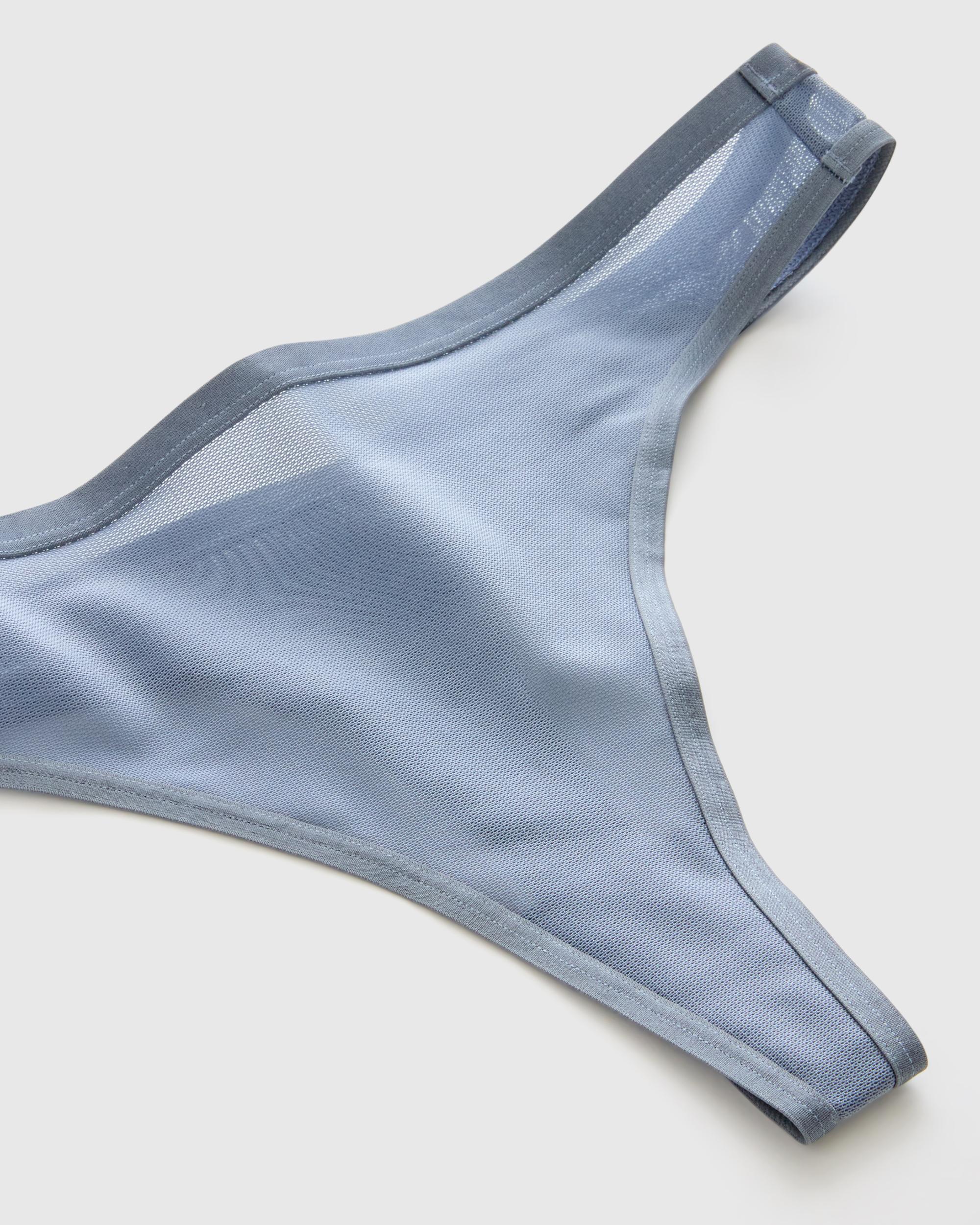 Quince | Women's Belgian Mesh Sheer Thong Nylon Product Image