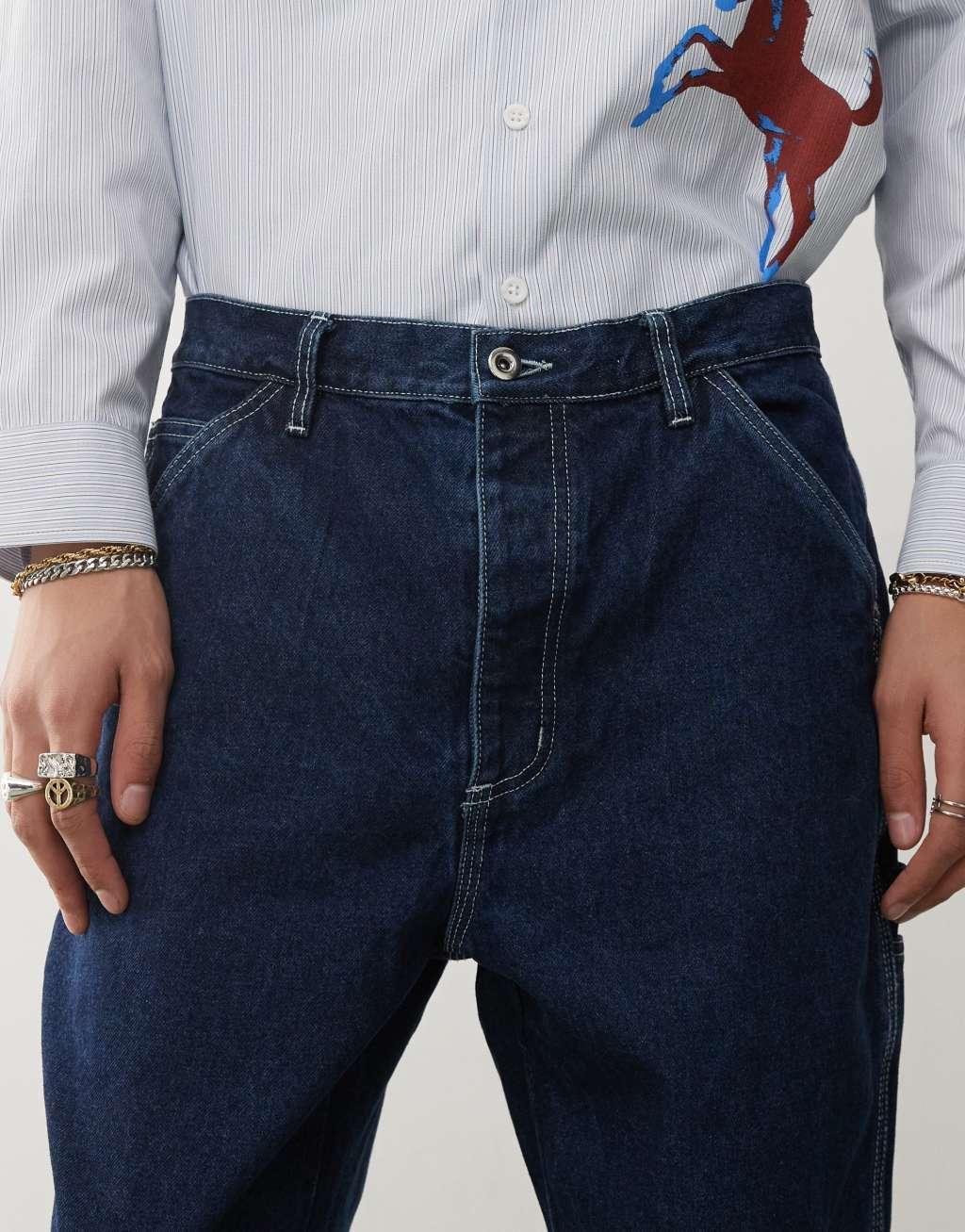 Deus Ex Machina big fella denim pants in dry indigo Product Image