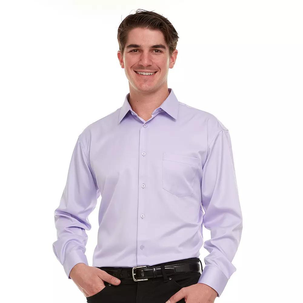 Men's Geoffrey Beene Regular-Fit Sateen Stretch Dress Shirt, Size: 15.5-34/35, Light Purple Product Image