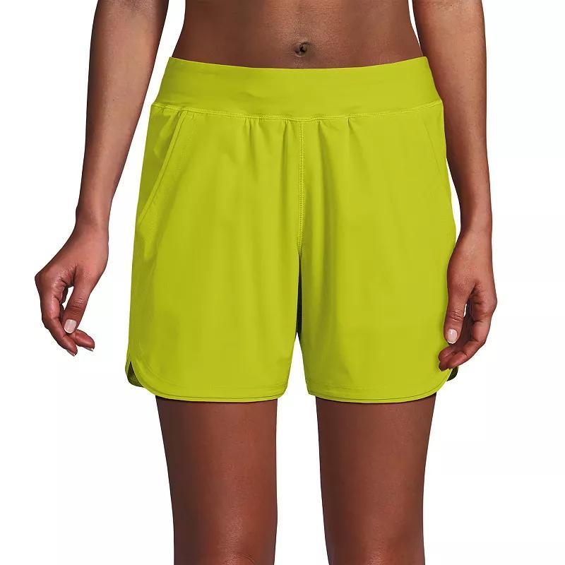 Women's Lands' End 5" Quick Dry Swim Shorts With Panty, Size: 2, Carmine Pink Product Image