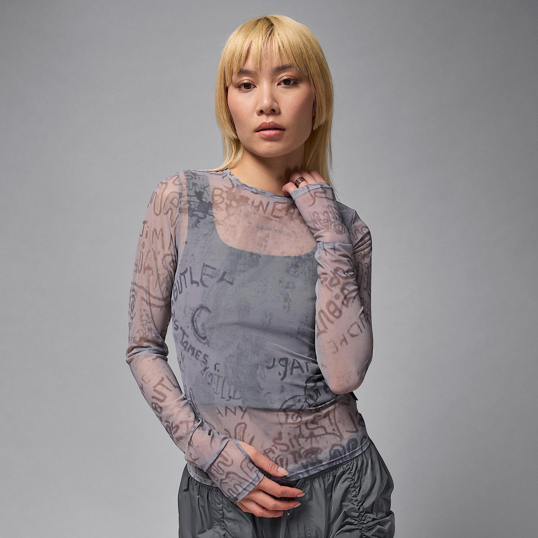 Women's Air Jordan Mesh Long-Sleeve Top Product Image