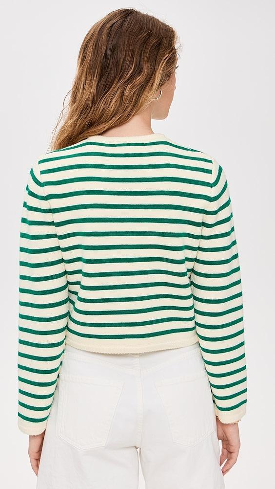 English Factory Knit Striped Sweater Cardigan | Shopbop Product Image