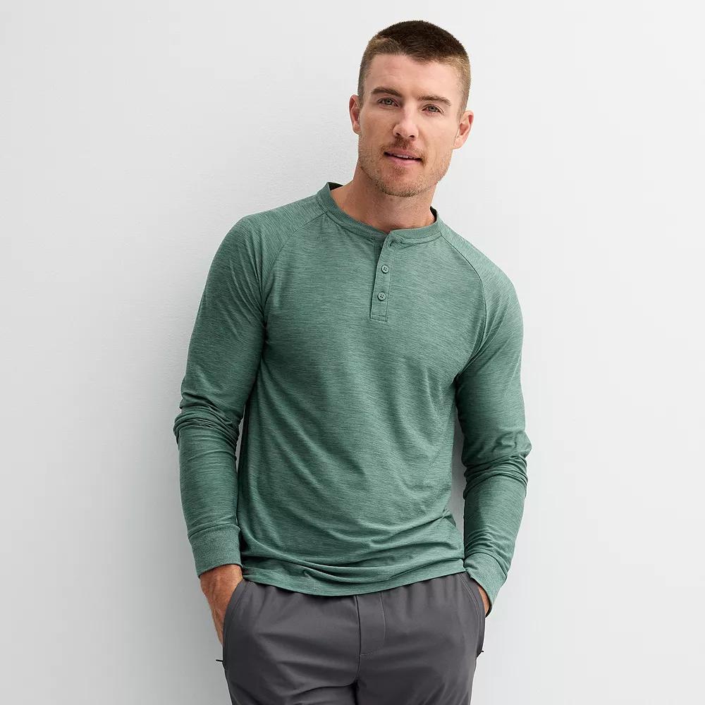 Men's FLX Long Sleeve Luxury Soft Wander Henley, Size: XXL, Magma Product Image
