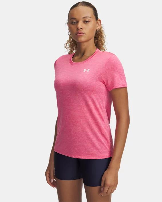 Women's Under Armour Tech™ Short Sleeve Tee, Size: XS, Super Pink Product Image