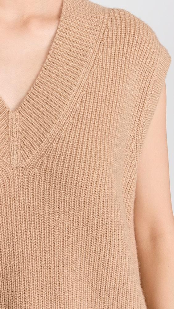 Vince Ribbed V Neck Vest | Shopbop Product Image