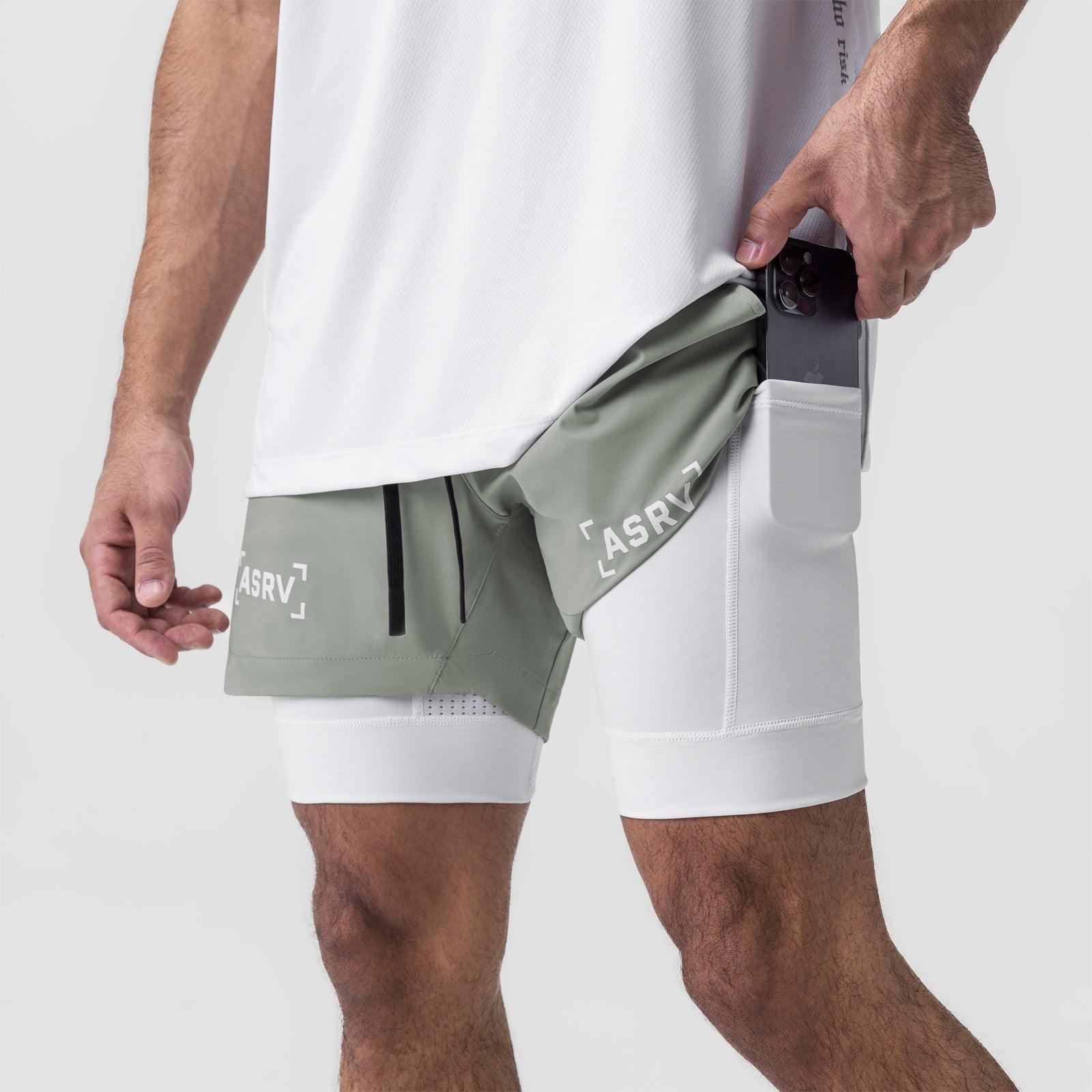 0865. Tetra-Lite® 5" Liner Short - Sage "Bracket"/White Product Image