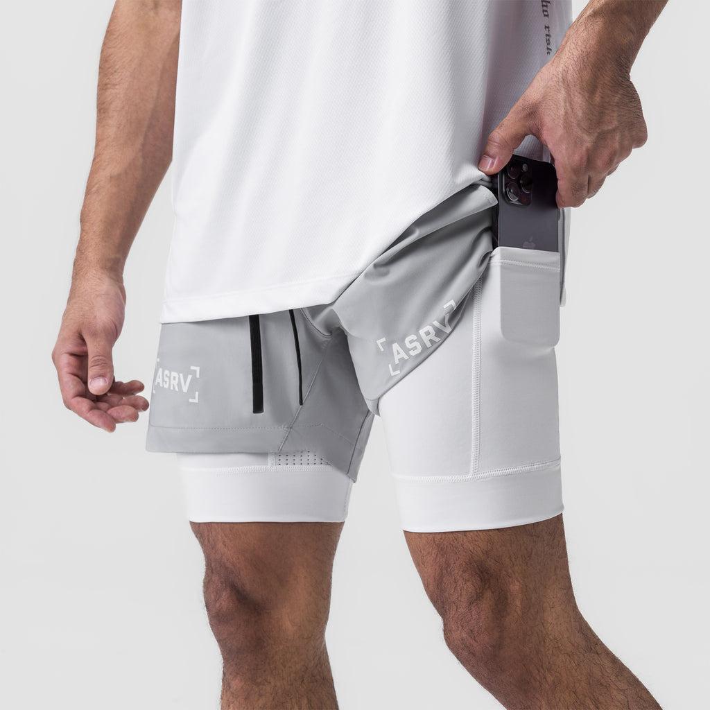 0865. Tetra-Lite® 5" Liner Short - Slate Grey "Bracket"/White Male Product Image