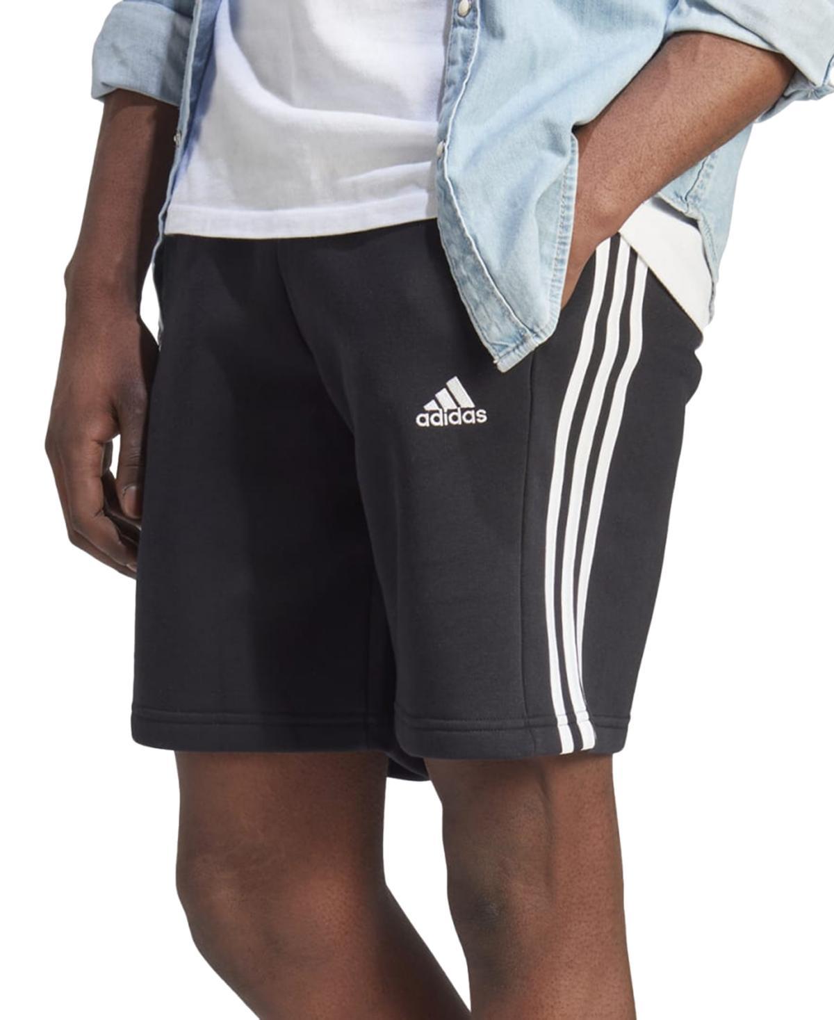 adidas Mens adidas Essentials 3-Stripes Fleece Shorts - Mens Medium Grey Heather Product Image