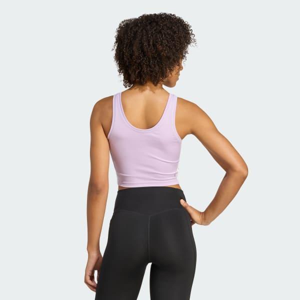 Train Essentials 3-Stripes Crop Tank Top Product Image