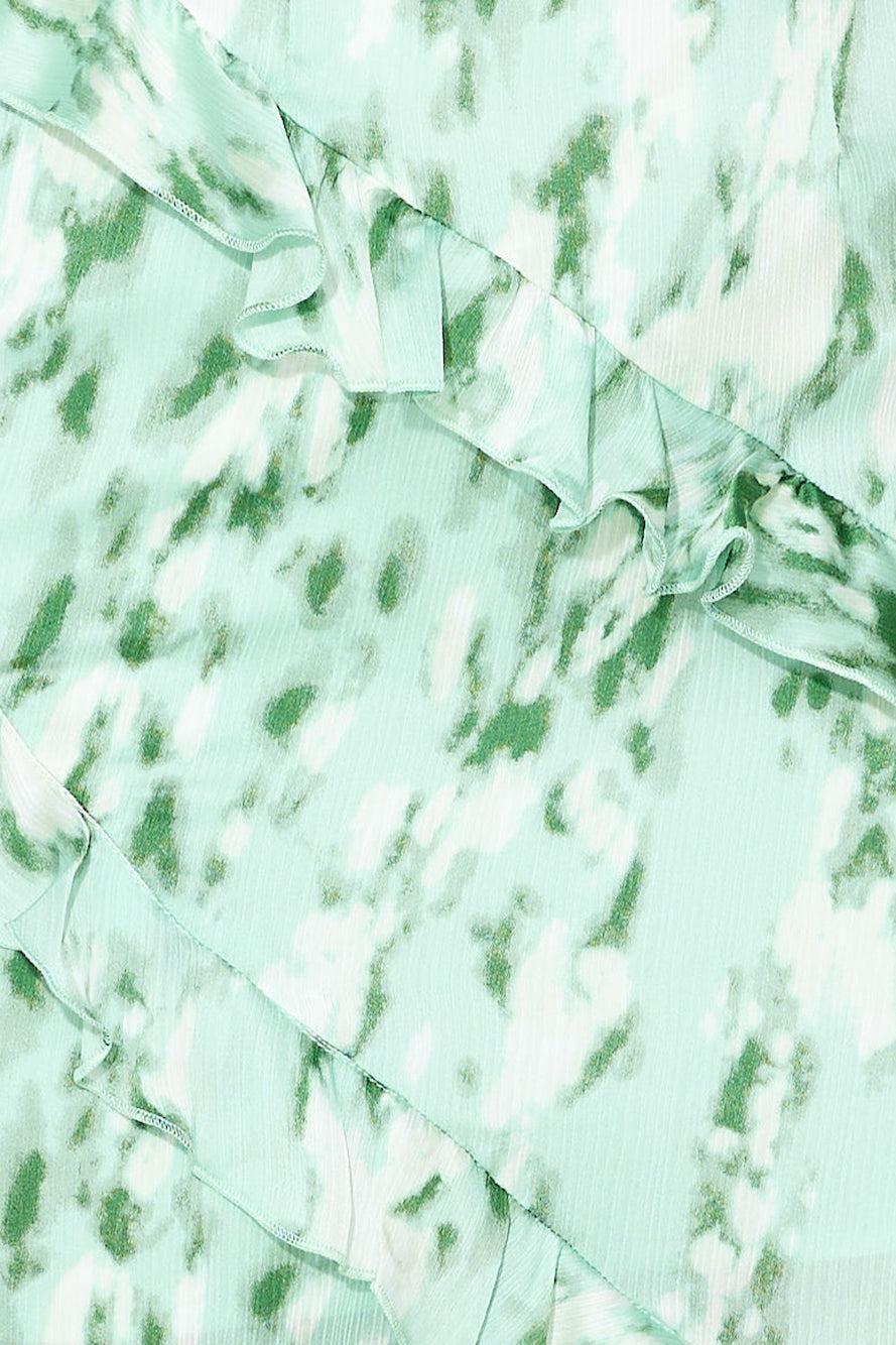 Tickle Fancy Frill Midi Dress Green Product Image