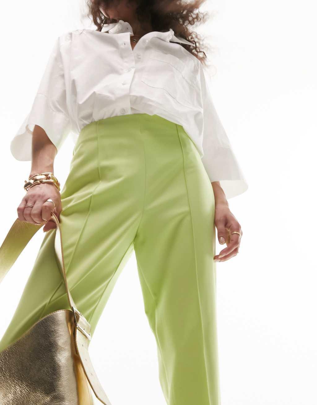 Topshop feminine high rise split back pants Product Image