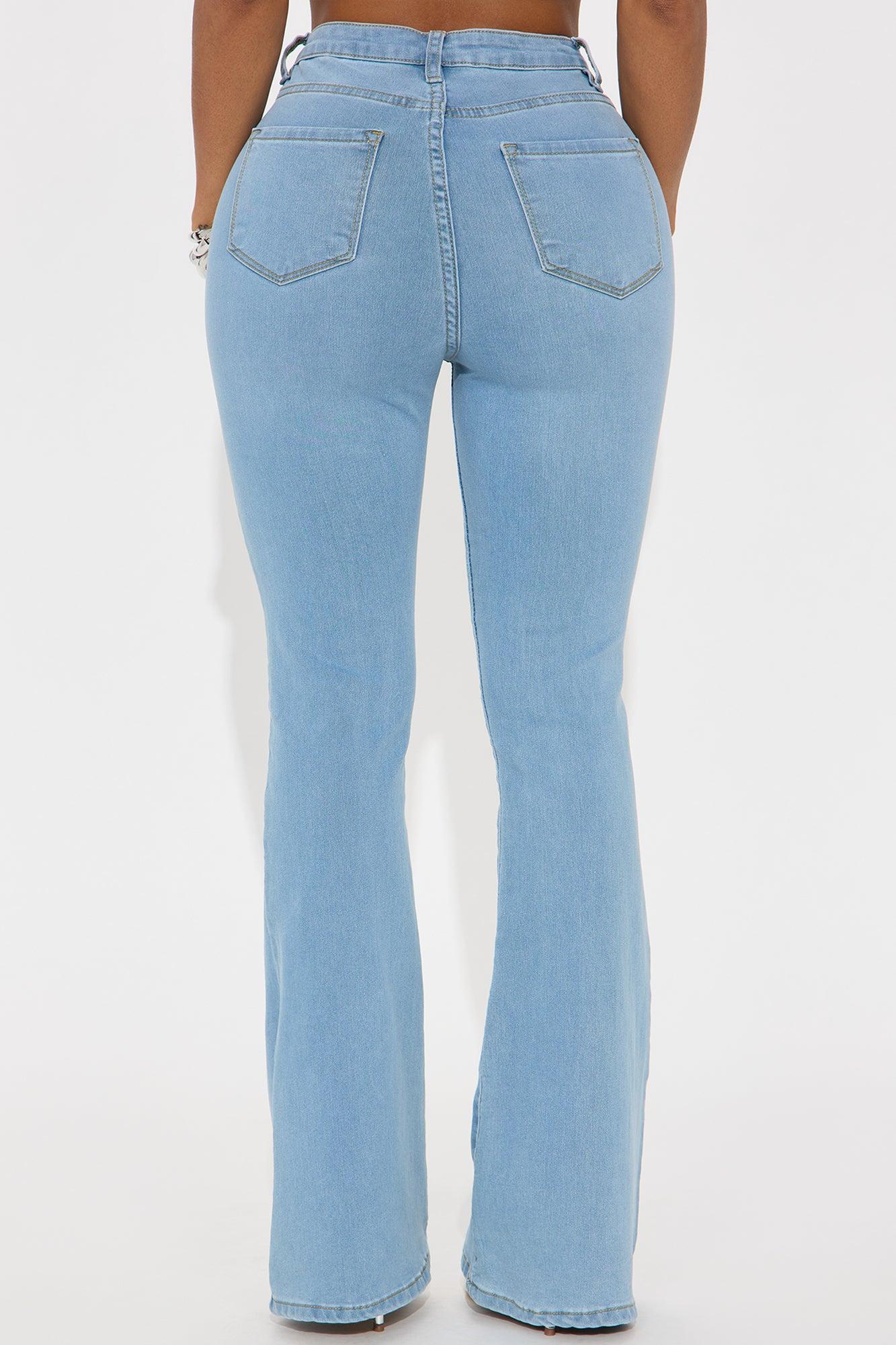 Heart And Soul High Rise Flare Jeans - Light Blue Wash Product Image