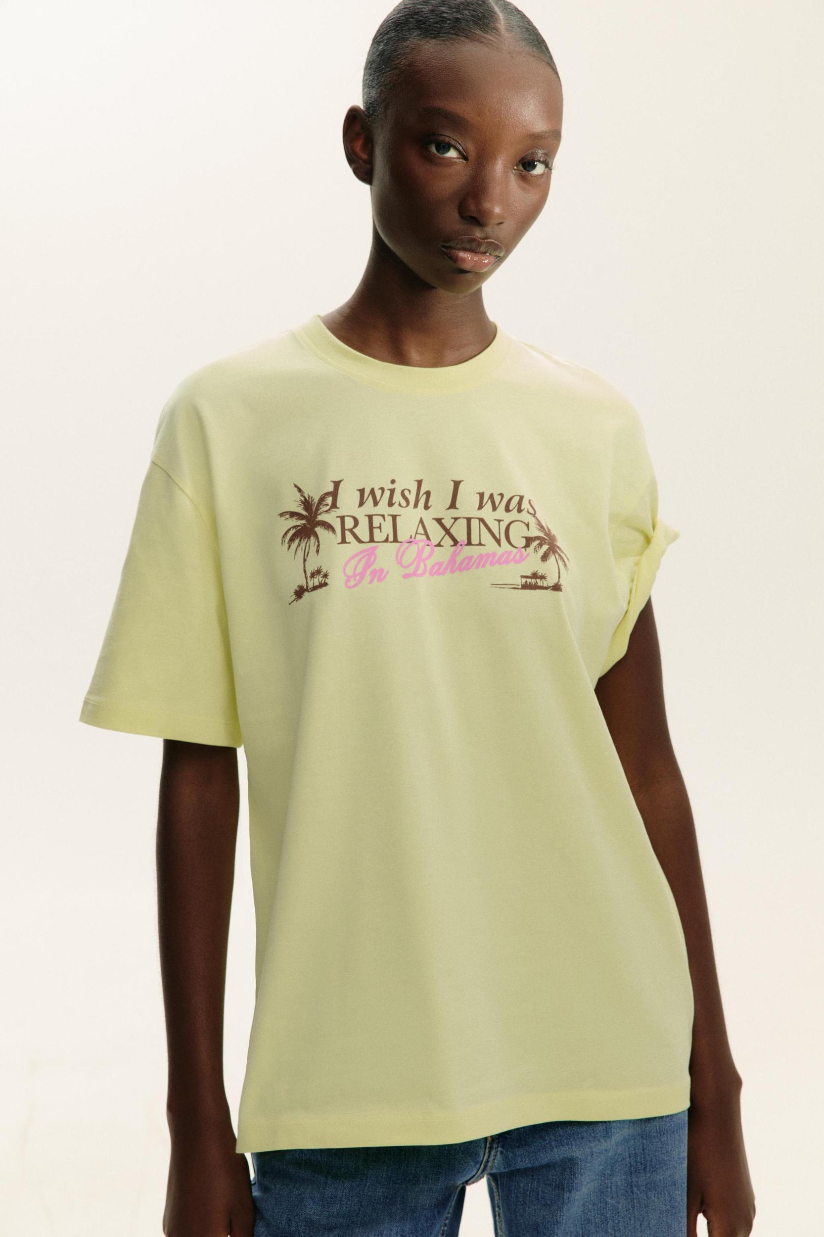 TEXT PRINT T-SHIRT Product Image
