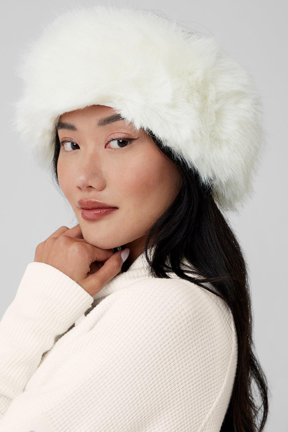 Faux Fur Wintersun Headband - Ivory Product Image
