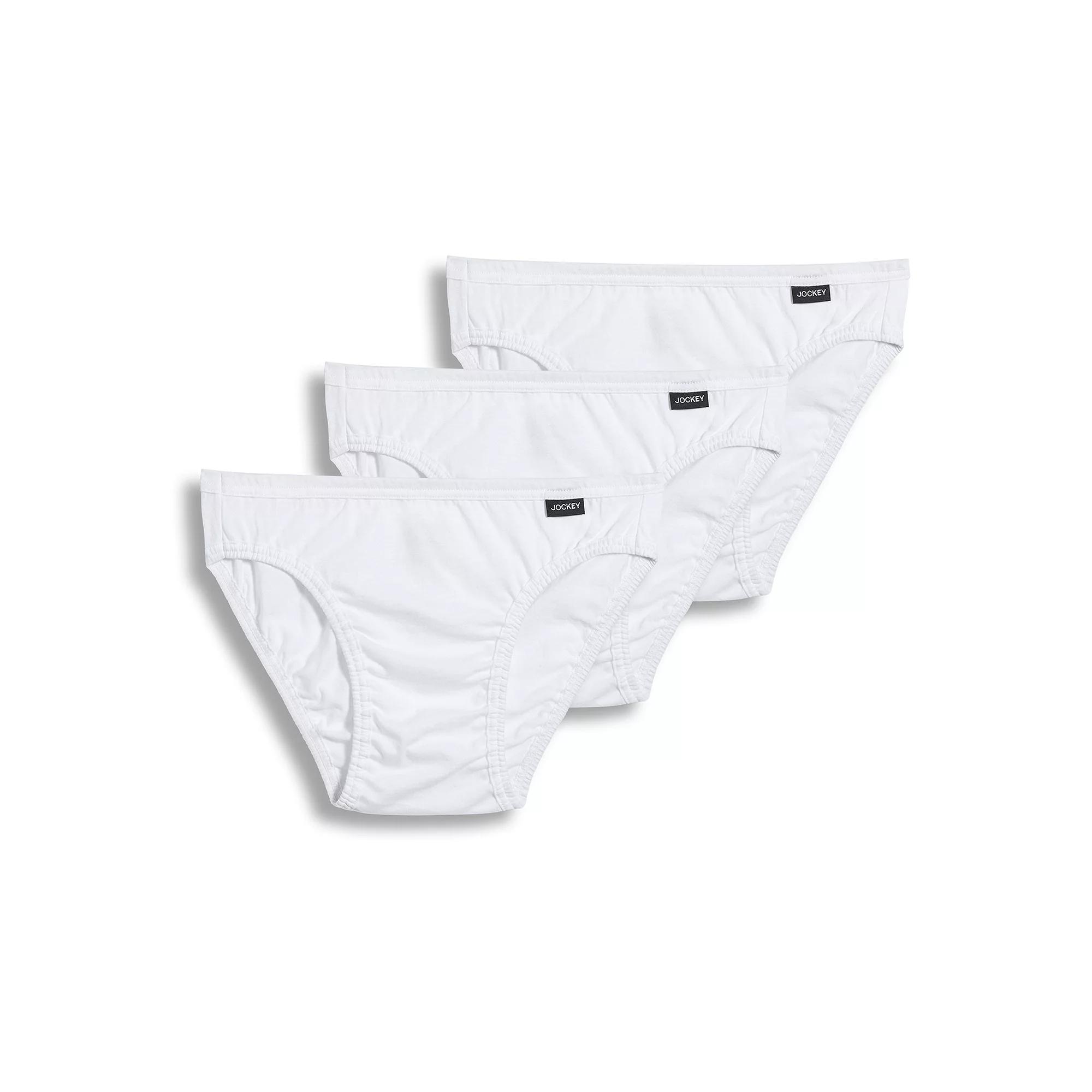 Men's Jockey® 3-pack Elance Bikini Briefs, Size: XL, White Product Image