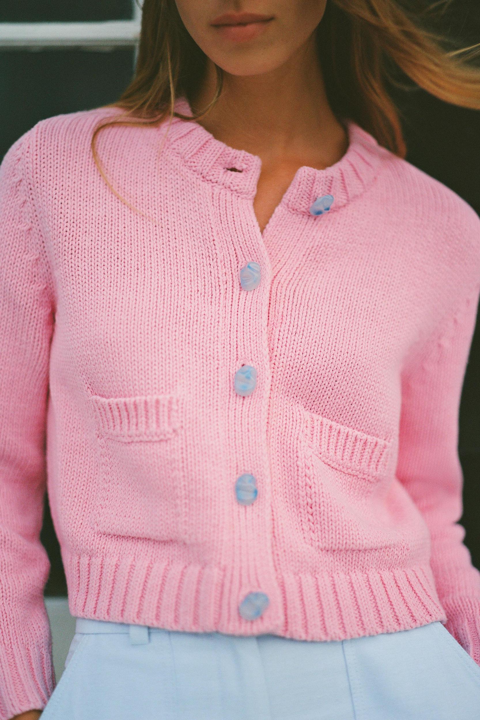 STONE BUTTON KNIT JACKET Product Image