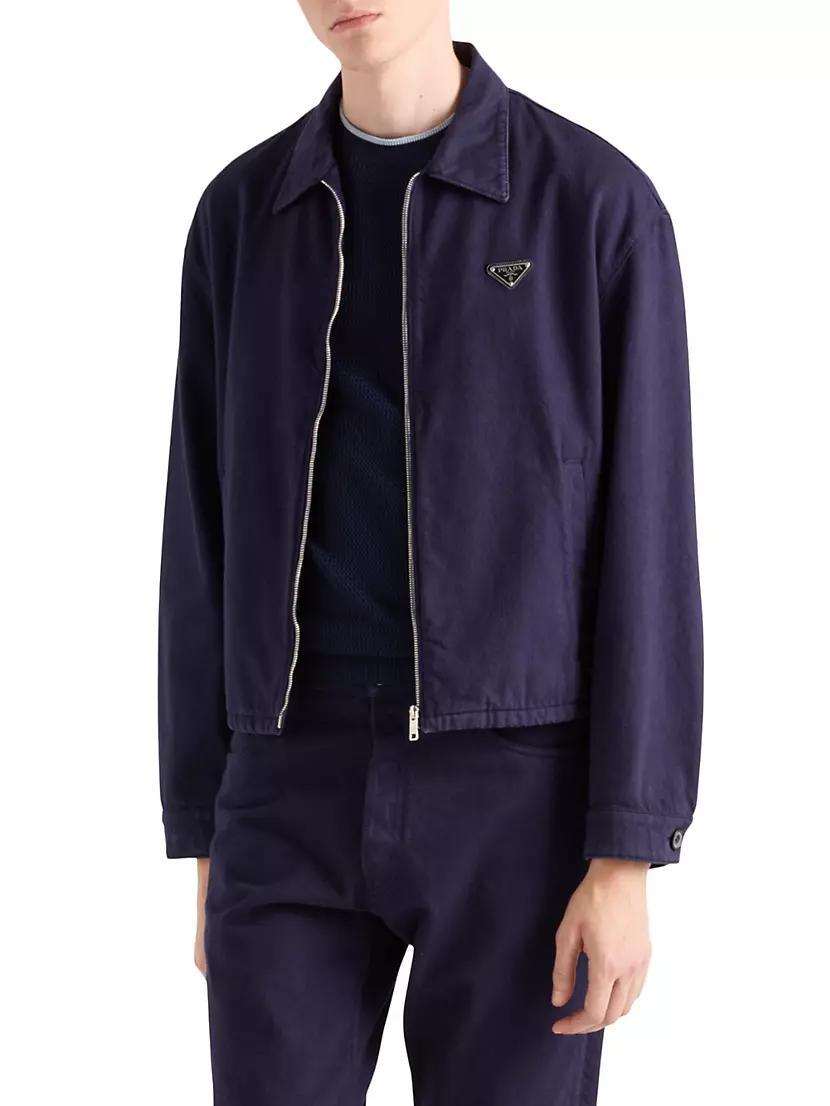 Old Denim Zipper Jacket Product Image