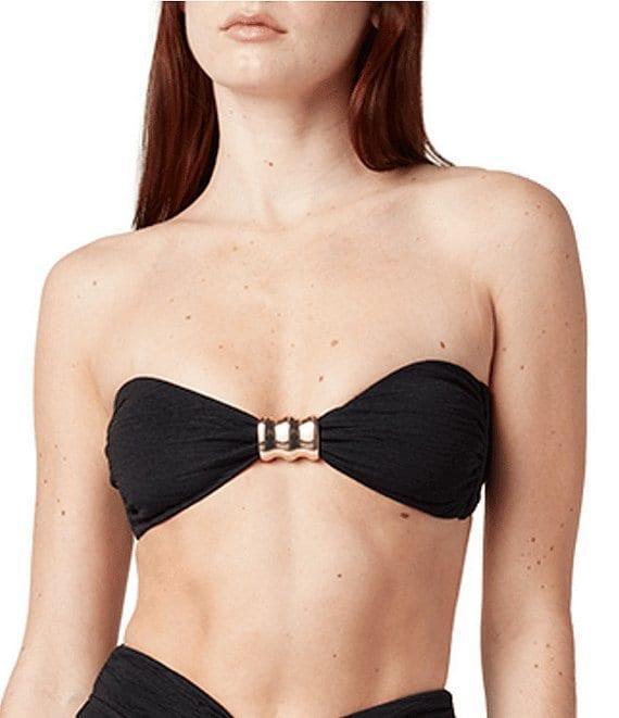 La Porte Kate Jacquard Pinch High Waist Signature Hardware Cheeky Swim Bottom Product Image
