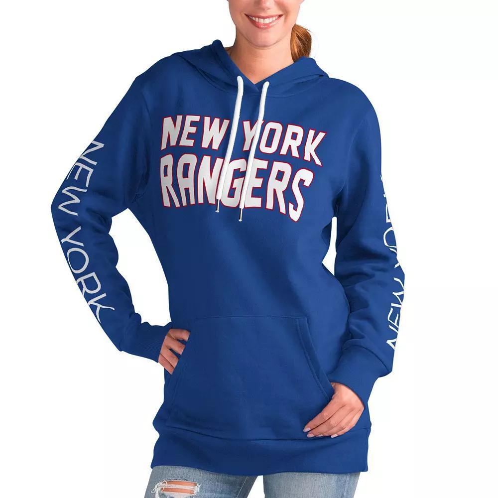 Women's G-III 4Her by Carl Banks Blue New York Rangers Overtime Pullover Hoodie, Size: Large, Ran Blue Product Image