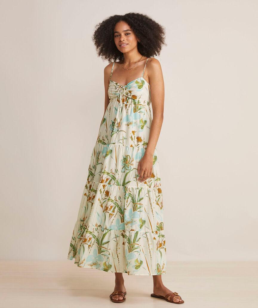 Ruched Halter Maxi Dress Product Image