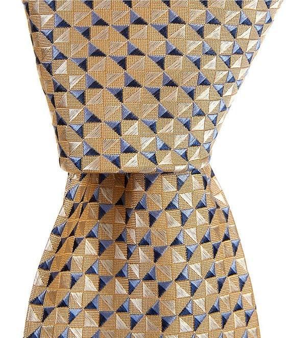 Hickey Freeman Pyramid Neat 3 1/4#double; Woven Silk Tie Product Image