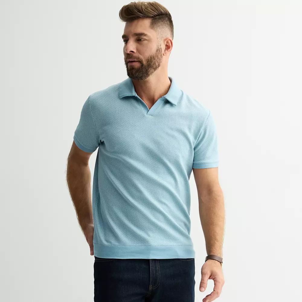 Men's Apt. 9® Johnny Collar Polo, Size: XXL, Blue Geo Product Image