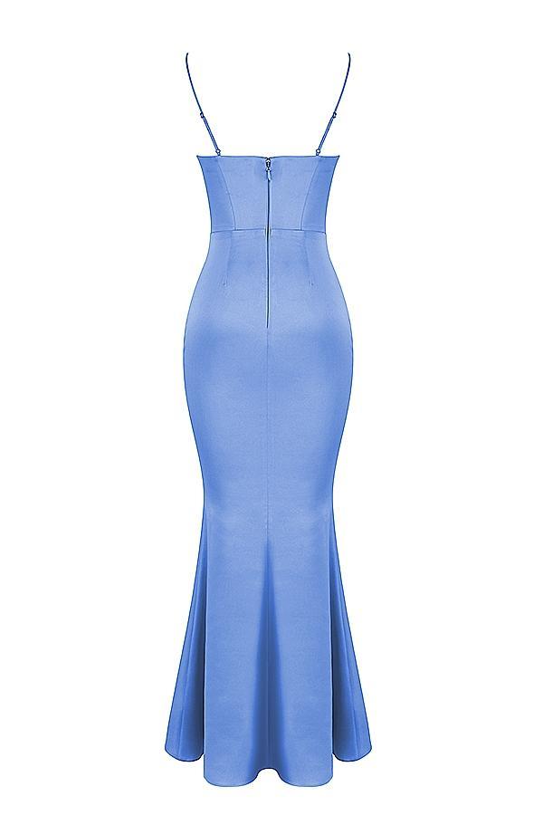 Olivette Crystal Satin Corset Maxi Dress Product Image