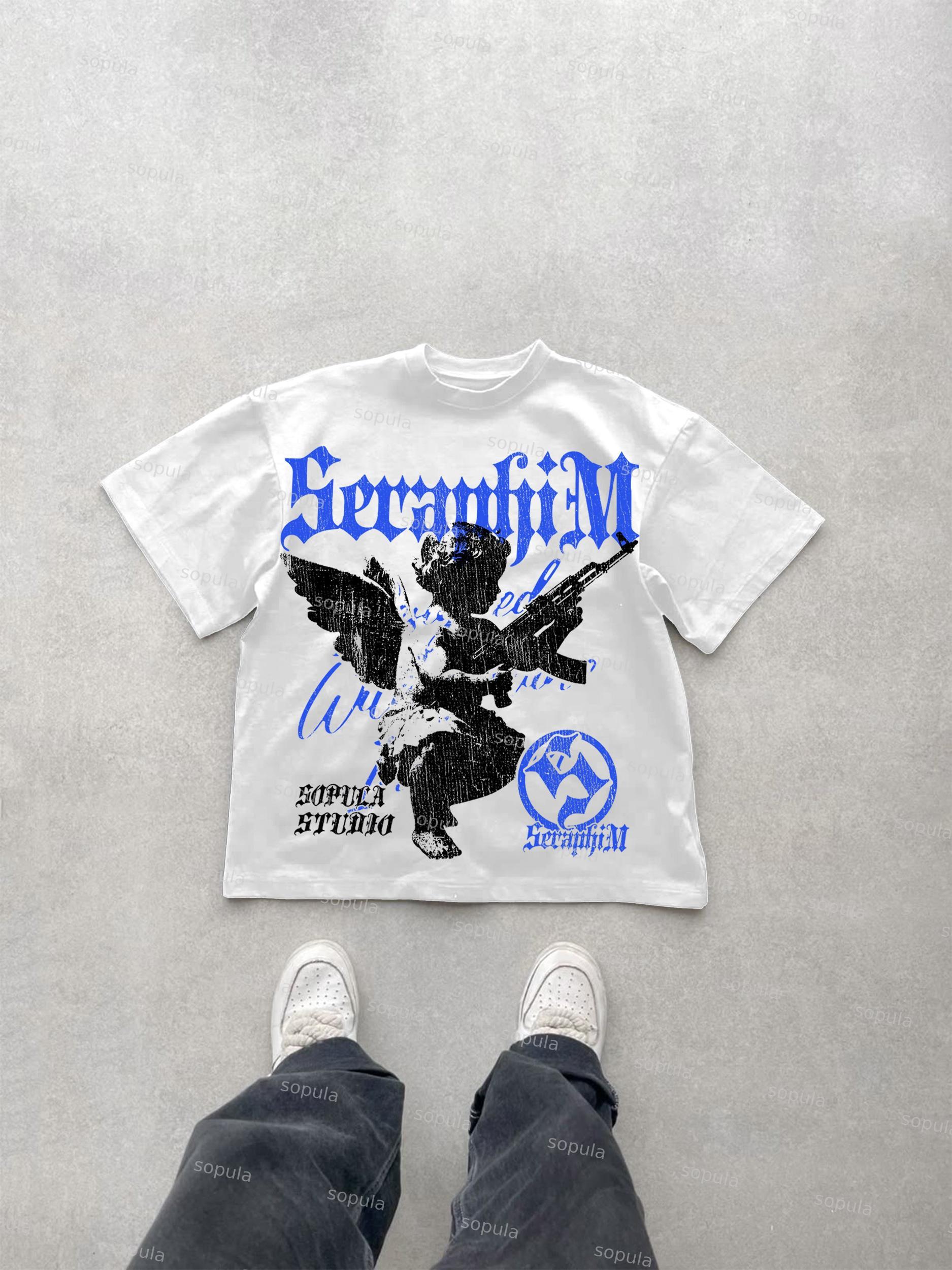 Seraphim Graphic Cotton T-shirt Product Image