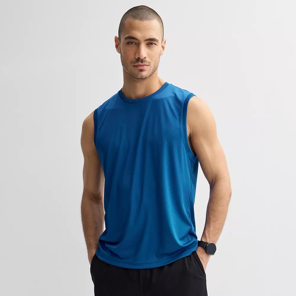 Men's Tek Gear Dry Tek Muscle Tank, Size: Large, Modern White Product Image