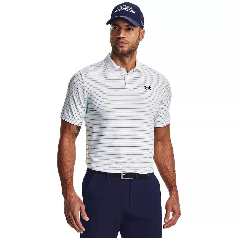 Big & Tall Under Armour Classic-Fit Striped Performance Polo, Men's, Size: Large Tall, Hydro Blue Product Image