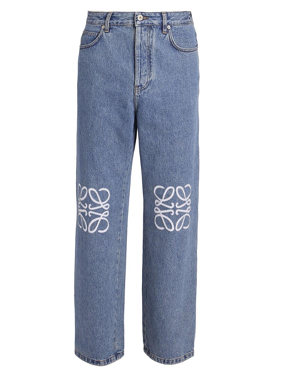 Mens Anagram Straight-Leg Jeans Product Image