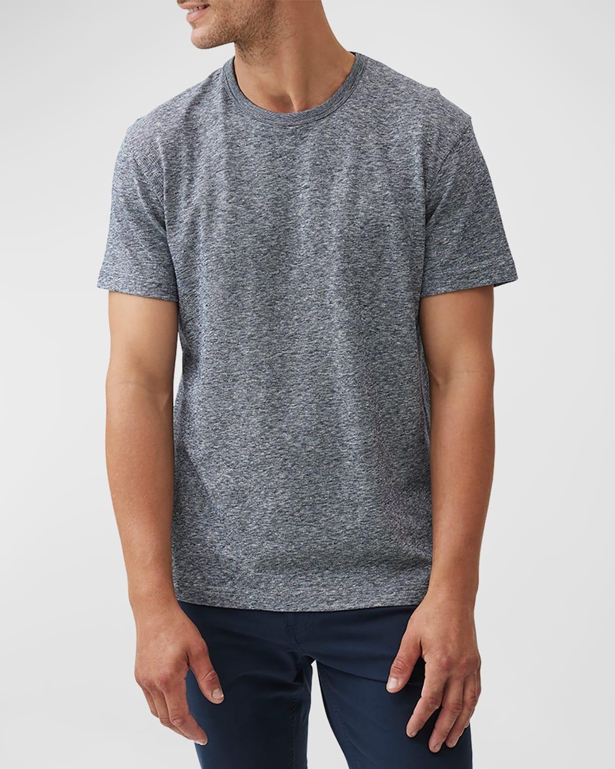 Mens Linen-Blend Crewneck T-Shirt Product Image