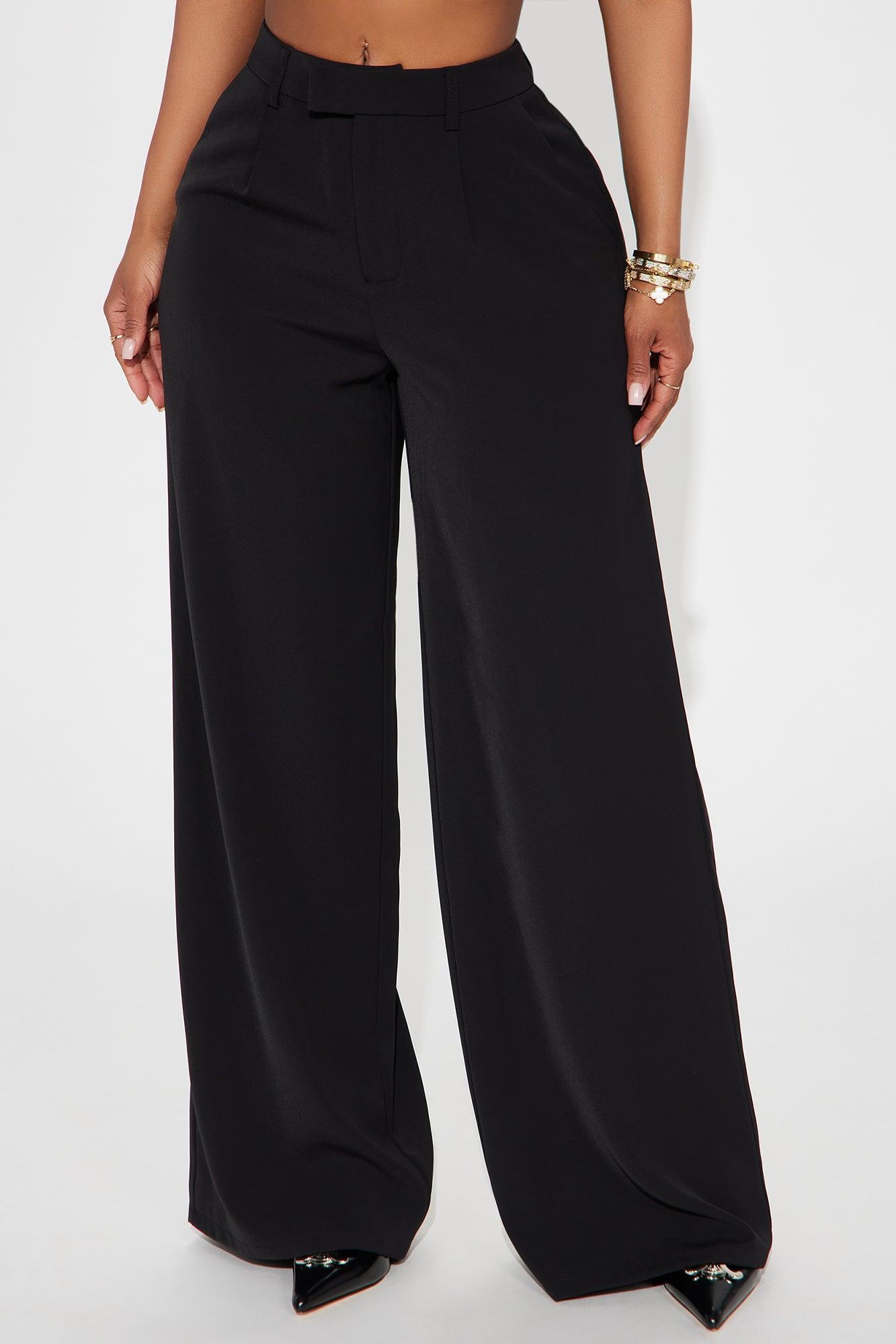 High Returns Wide Leg Trouser - Black Product Image