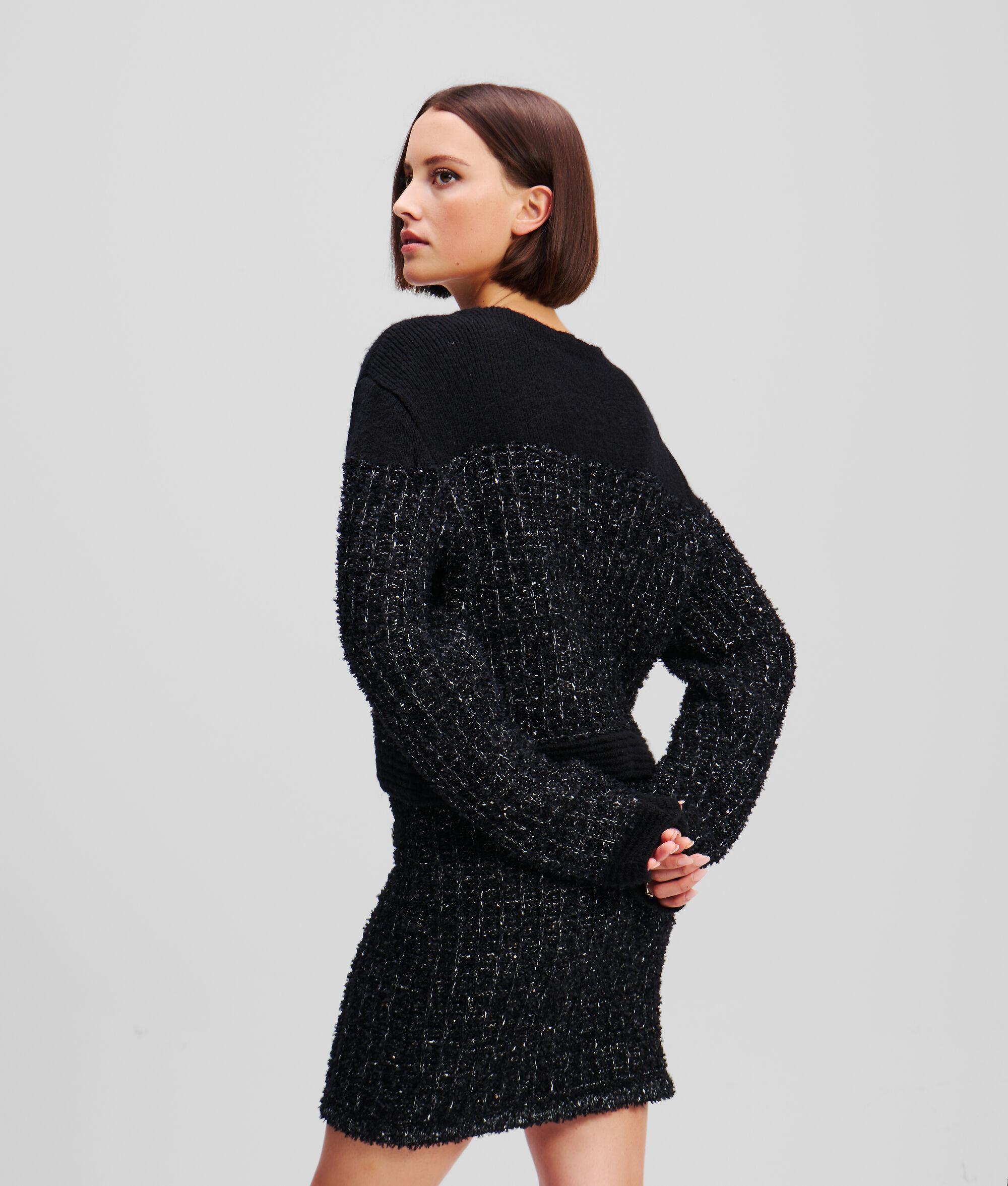 KARL ESSENTIAL BOUCLÉ KNIT CARDIGAN Product Image