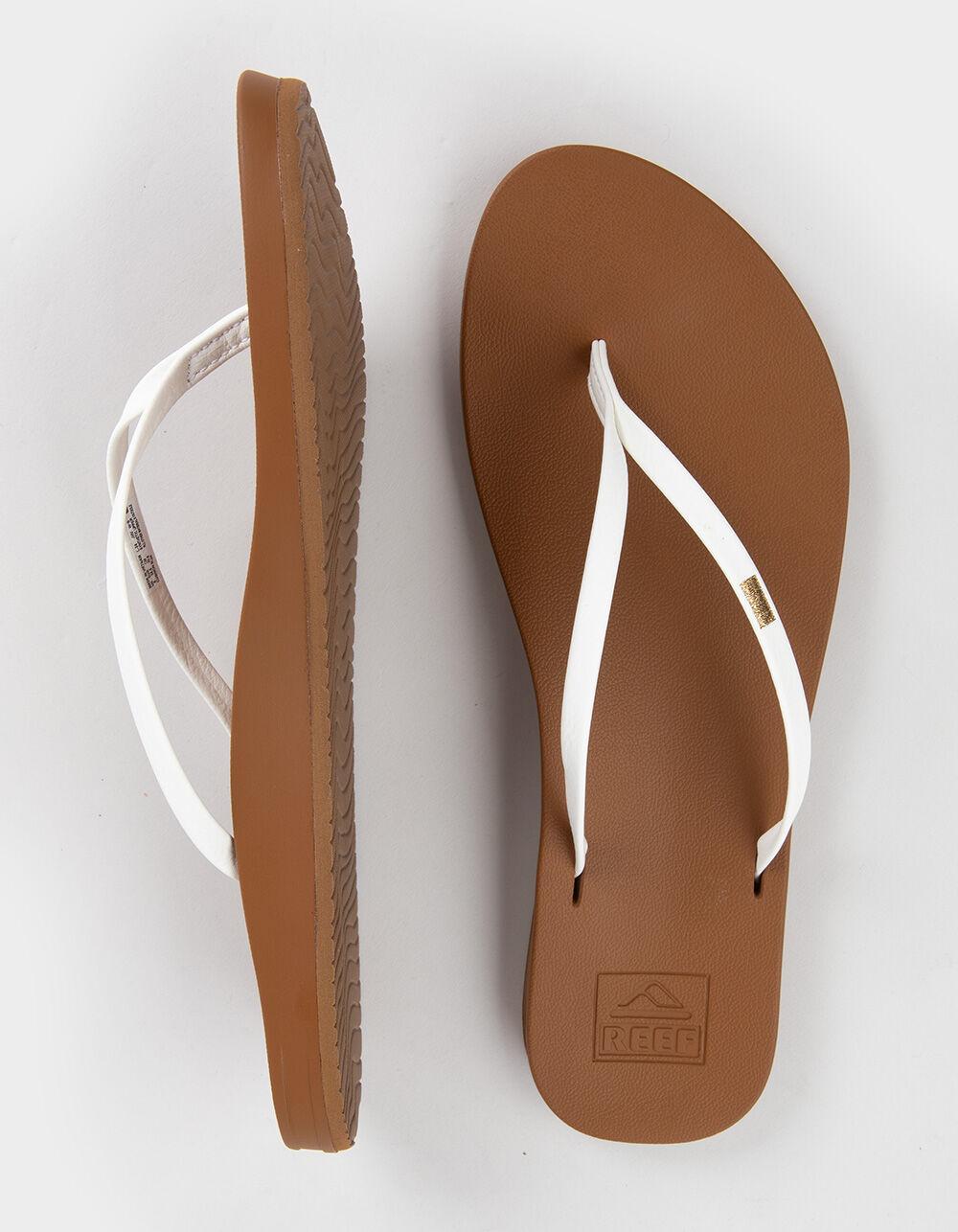 REEF Cushion Slim Womens Thong Sandals - WHITE Product Image