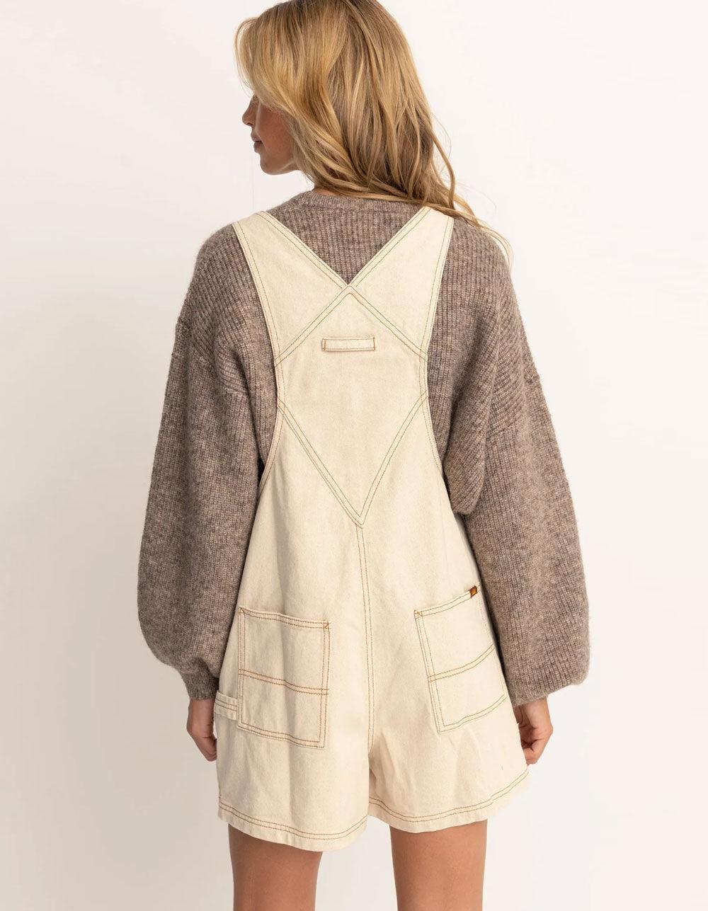 RHYTHM Tides Womens Shortalls - NATURAL Product Image