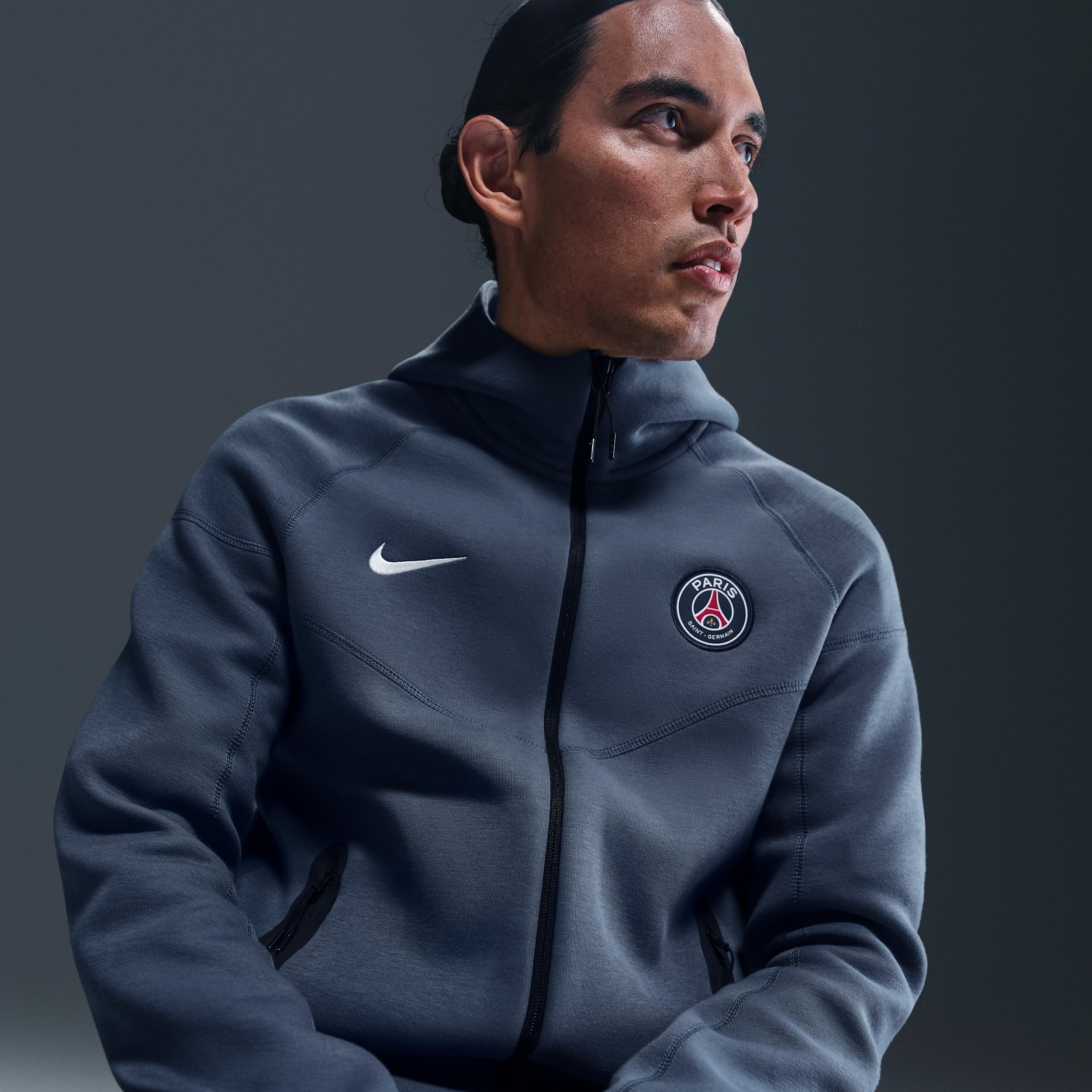 Paris Saint-Germain Tech Windrunner Nike Men's Soccer Fleece Full-Zip Hoodie Product Image
