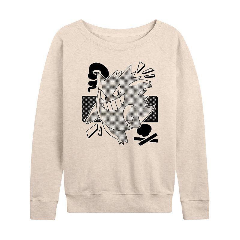Womens Pokemon Gengar Manga French Terry Long Sleeve Tee Product Image