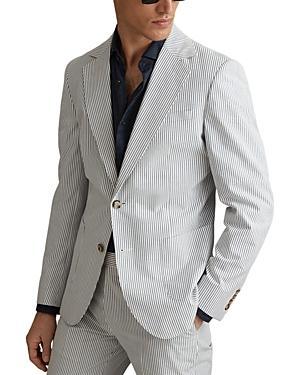REISS Barr Slim Fit Striped Suit Jacket In Blue Product Image