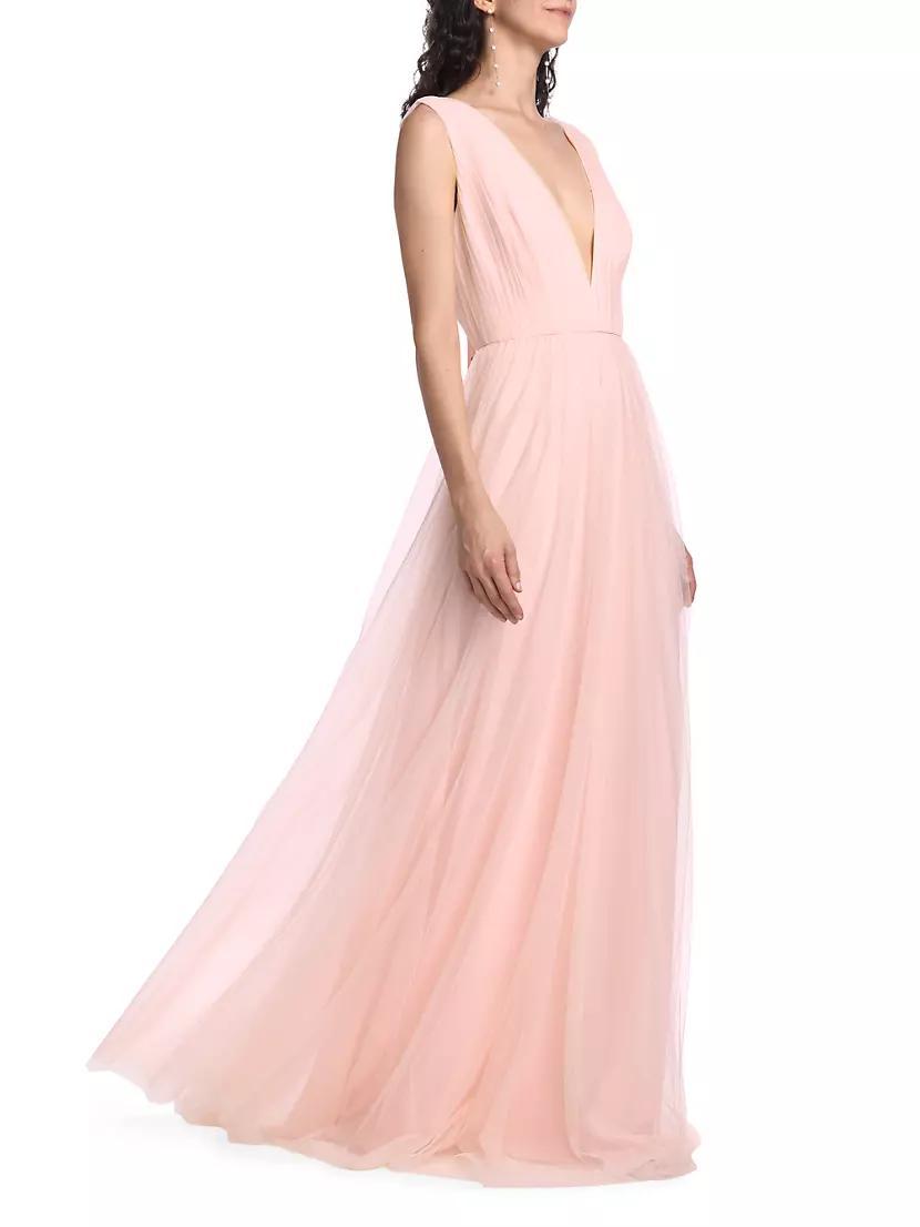 Vias Pleated Tulle Gown Product Image