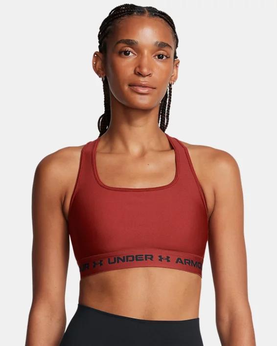 Under Armour Crossback 2.0 Medium-Impact Sports Bra, Women's, Size: XL, Rebel Dark Pink Product Image