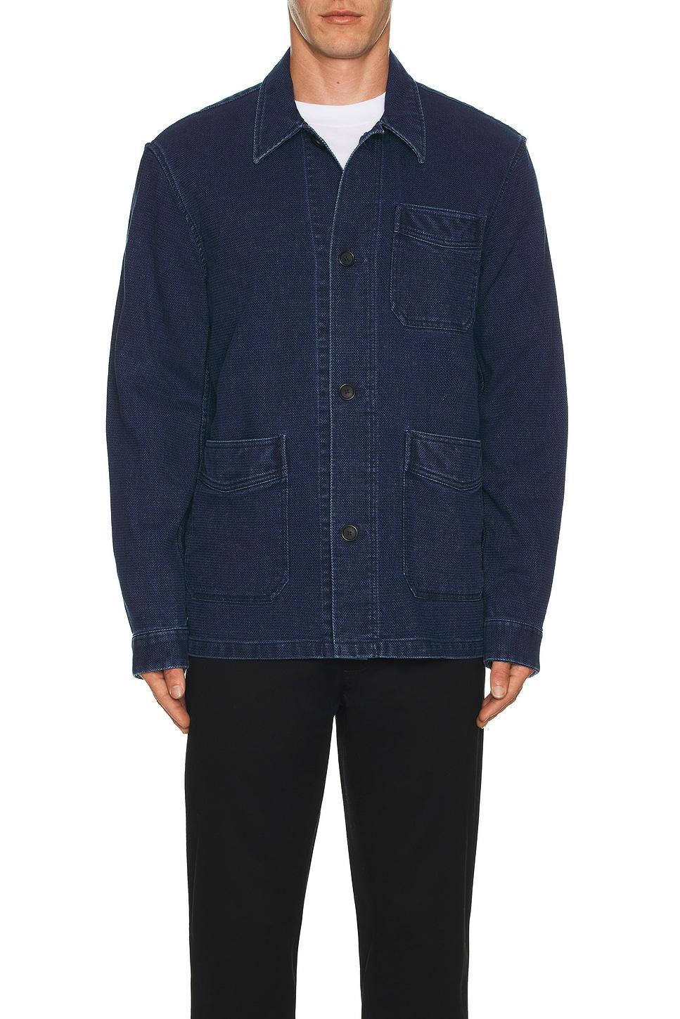 Textured Indigo Shirt Jacket Product Image