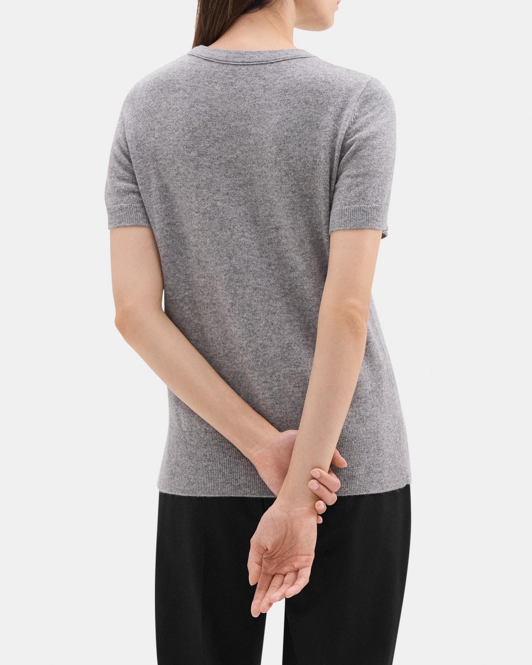 Short-Sleeve Sweater in Cashmere Product Image
