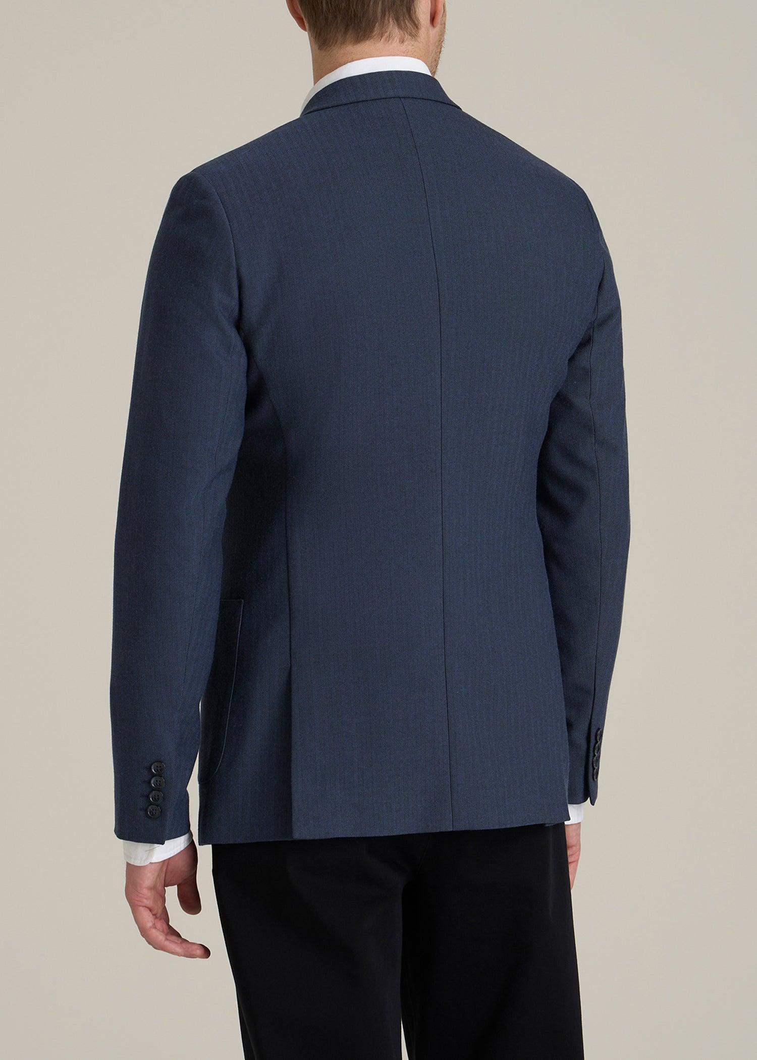 Men's Tall Core Blazer in Navy Blue Herringbone Product Image