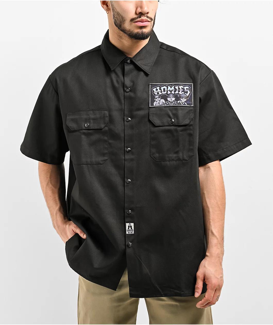 DGA Homies Joka Jams Black Button Up Short Sleeve Shirt Product Image