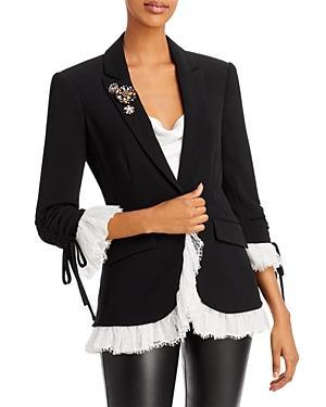Cinq a Sept Roxie Lace Trim Blazer Product Image