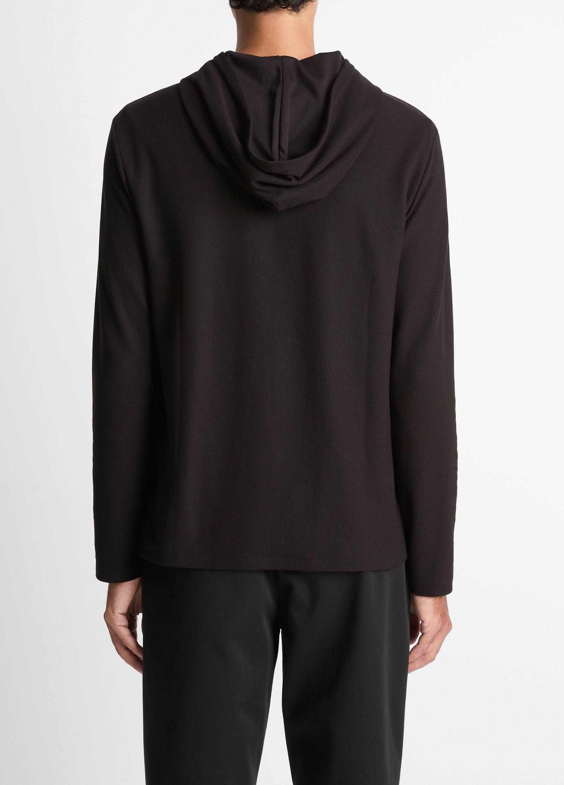 Pima Cotton Piqué Hoodie Product Image